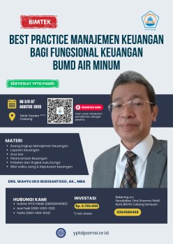 BIMTEK BEST PRACTICE MANAJEMEN KEUANGAN BAGI FUNGSIONAL KEUANGAN BUMD AIR MINUM