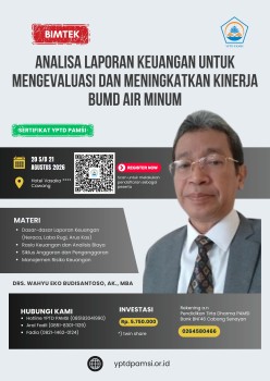 BIMTEK ANALISA LAPORAN KEUANGAN UNTUK MENGEVALUASI DAN MENINGKATKAN KINERJA BUMD AIR MINUM